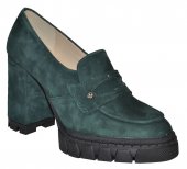 Dámske kožené poltopánky Olivia Shoes 12135 - zelené