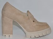 Dámske kožené poltopánky Olivia Shoes 12136 - béžové