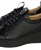 Dámske kožené tenisky Olivia Shoes 12166 - čierne