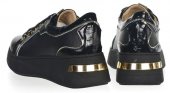Dámske kožené tenisky Olivia Shoes 12167 - čierno zlaté