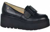 Dámske kožené poltopánky Olivia Shoes 12173 - čierne