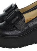 Dámske kožené poltopánky Olivia Shoes12173 - čierne
