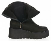 Dámske kožené nízke čižmy Olivia Shoes 12177 - čierne