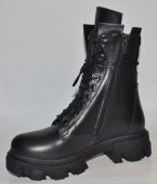 Dámske kožené workery Olivia Shoes 12179 - čierne
