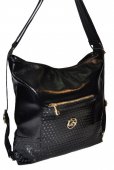 Dámska kabelka ruksak Grosso 12236 - čierna