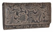 Dámska kožená peňažebka 12287 - hnedá