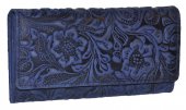 Dámska kožená peňaženka 12288 - modrá