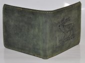Pánska kožená peňaženka jeleň 12292 - zelená
