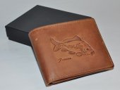 Pánska kožená peňaženka ryba 12296 - hnedá
