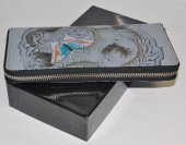 Dámska kožená peňaženka 12330 - šedá