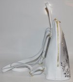Dámsky kožený ruksak Massimo Conti 12386 - biely