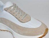 Dámske kožené tenisky Olivia Shoes 12394 - béžovo biele