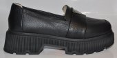 Dámske kožené poltopánky Olivia Shoes 12396 - čierne