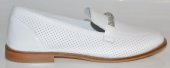 Dámske kožené mokasíny Olivia Shoes 12401 - biele