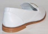 Dámske kožené mokasíny Olivia Shoes 12401 - biele