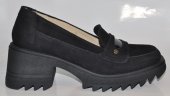 Dámske kožené poltopánky Olivia Shoes 12413 - čierne