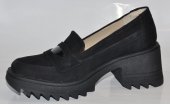 Dámske kožené poltopánky Olivia Shoes 12413 - čierne