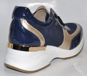 Dámske kožené tenisky Olivia Shoes 12414 - modro zlaté