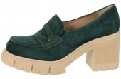Dámske kožené poltopánky Olivia Shoes 12416 - zelené