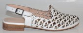 Dámske kožené sandálky 12460 - biele