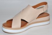 Dámske kožené sandálky Olivia Shoes 12471 - béžové