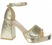 Dámske kožené sandálky Olivia Shoes 12499 - zlaté