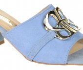 Dámske kožené vsuvky Olivia Shoes 12500 - modré
