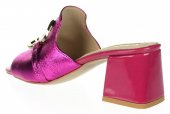 Dámske kožené vsuvky Olivia Shoes 12501 - fuksia