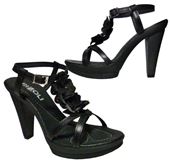 Kožené sandálky Rizzoli - čierne