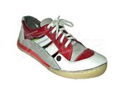 Športová kožená obuv CARINII - bielo-červená